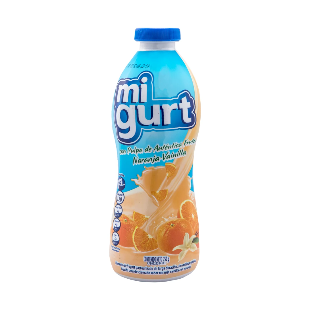 YOGURT NARANJA VAINILLA MIGURT 750G x 12 Uds.