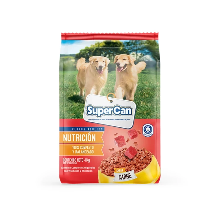 SUPER CAN CARNE HUESO 4 KG x 5 Uds.