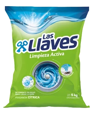 LAS LLAVES DET. L.ACTIVA CITRICO 5KGX4Uds.