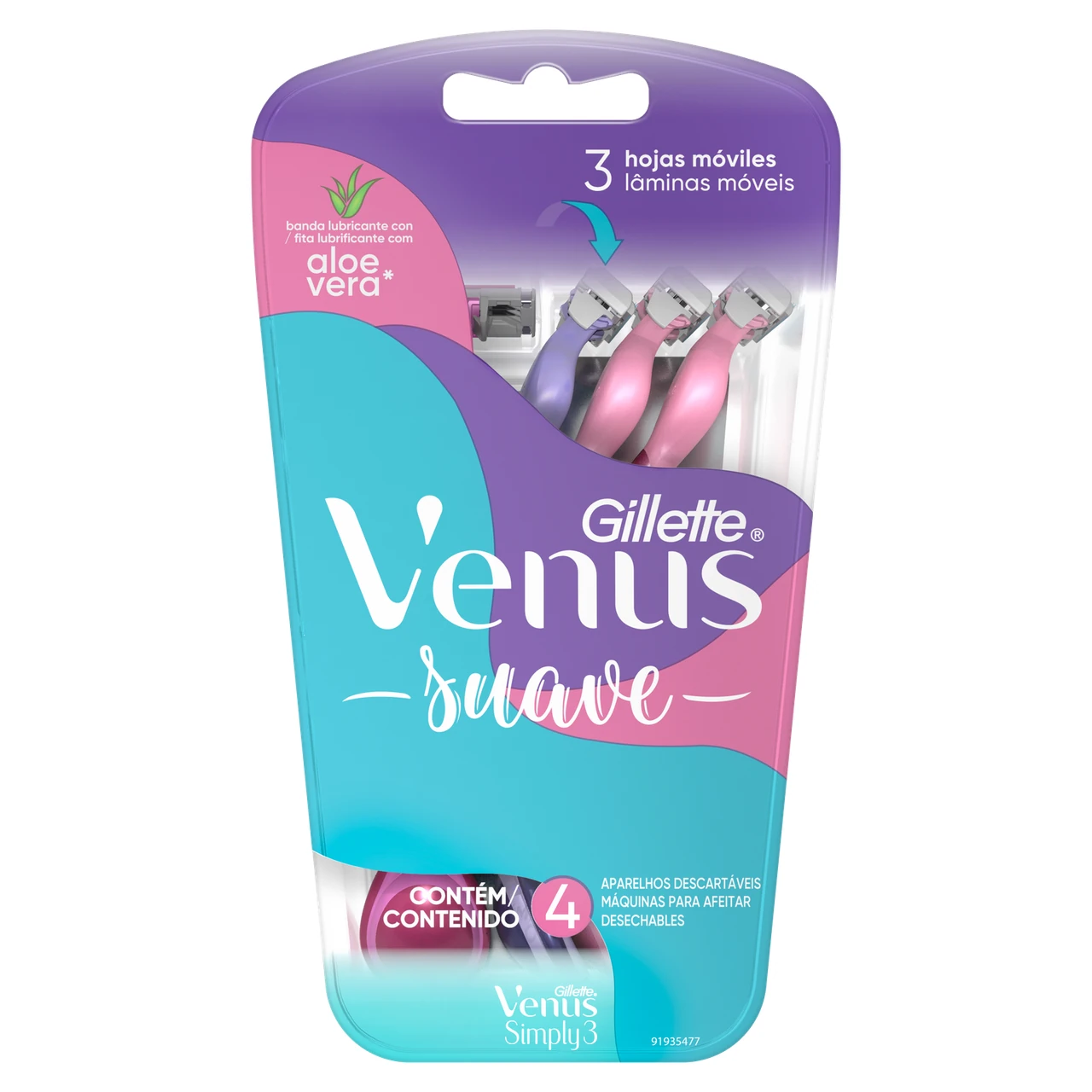 VENUS BLISTER SIMPLYX4UN FEM 52 G x 6 Uds.