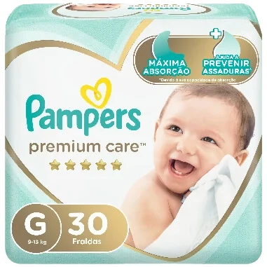 PAMPERS PAÑALES PREMIUM CARE GDE 770 G x 4 Uds.