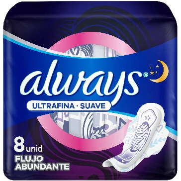 ALWAYS TOALLAS ULT SUAVE NOCHE 43 G x 24 Uds.