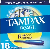 TAMPAX PEARL REGULAR 18 Uds. 90 G x 12 Uds.