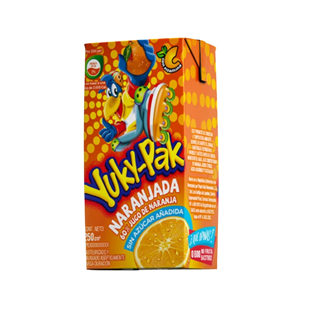 YUKYPAK NARANJA S/A LD 250 ML x 24 ml