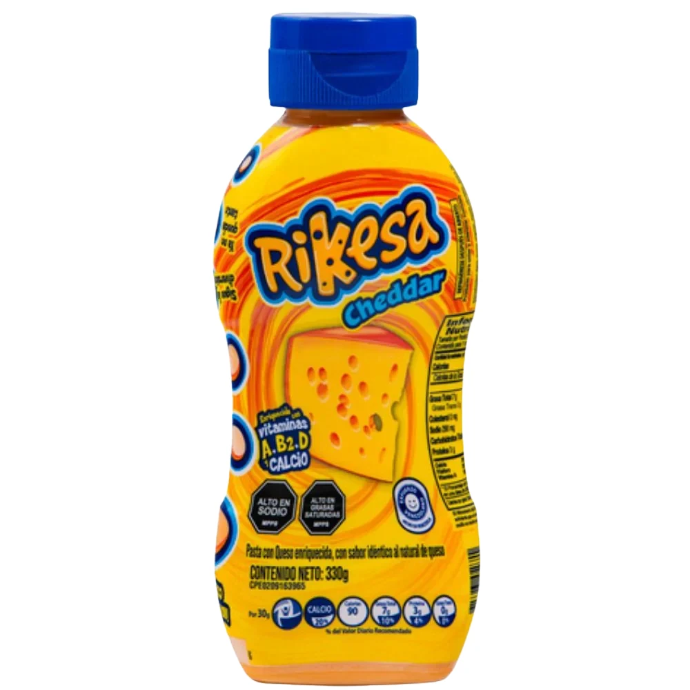 RIKESA CHEDDAR SQUEEZE 330G x 18 Uds.