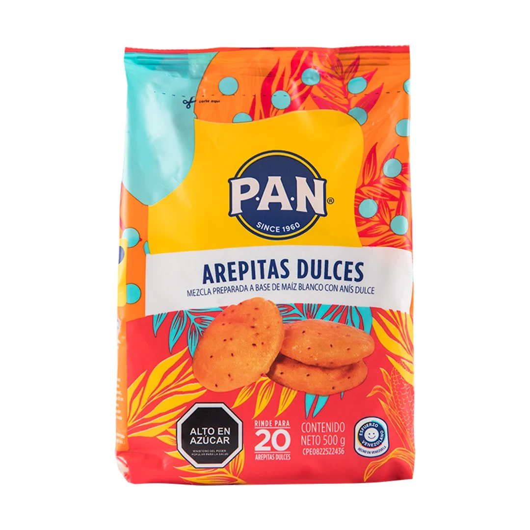 [H196] PAN AREPITAS DULCE 500 G x 12 Uds.