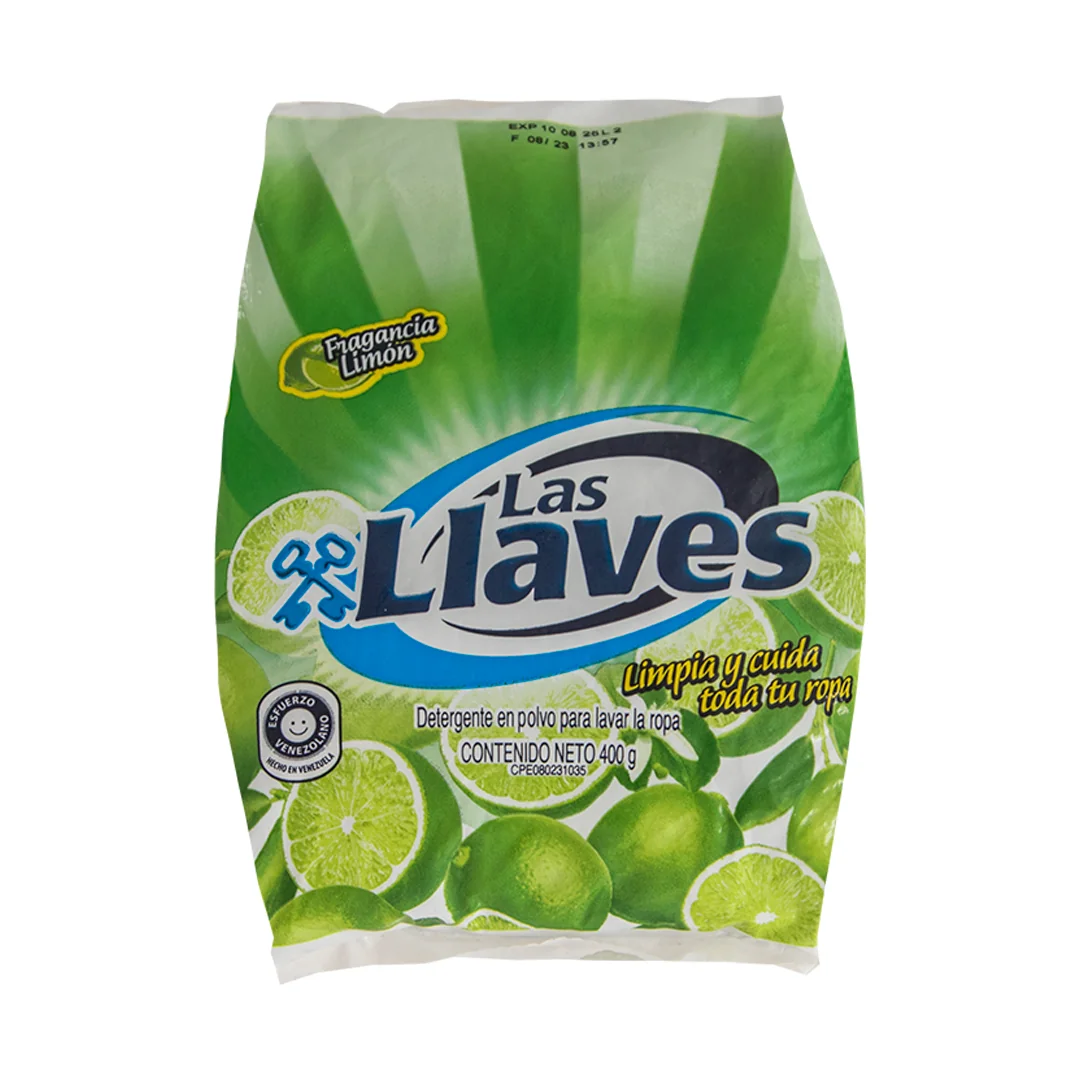 [L072] LAS LLAVES DETERGENTE LIMON 400 G x 30 Uds.