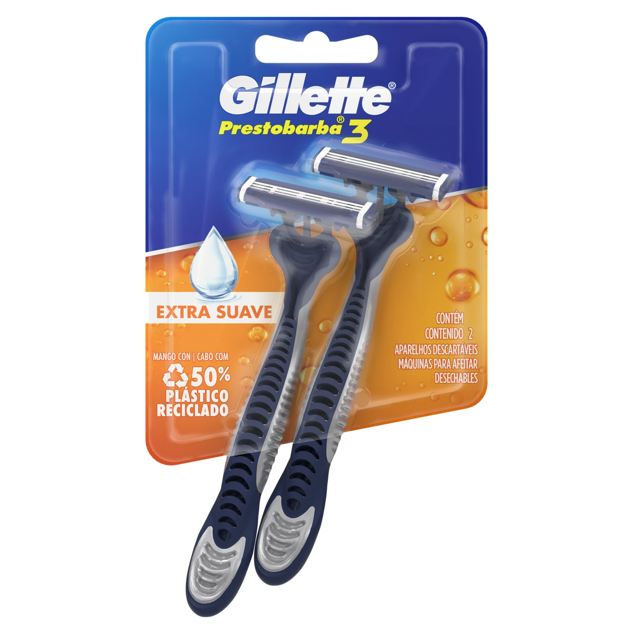 [80685924] GILLETTE BLISTER PB3X2UN MASC 23 G x 72 Uds.