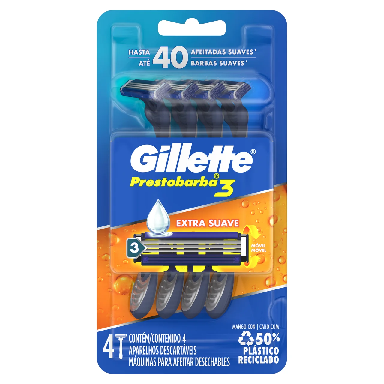 [80685905] GILLETTE BLISTER PB3X4UN MASC 46 G x 36 Uds.