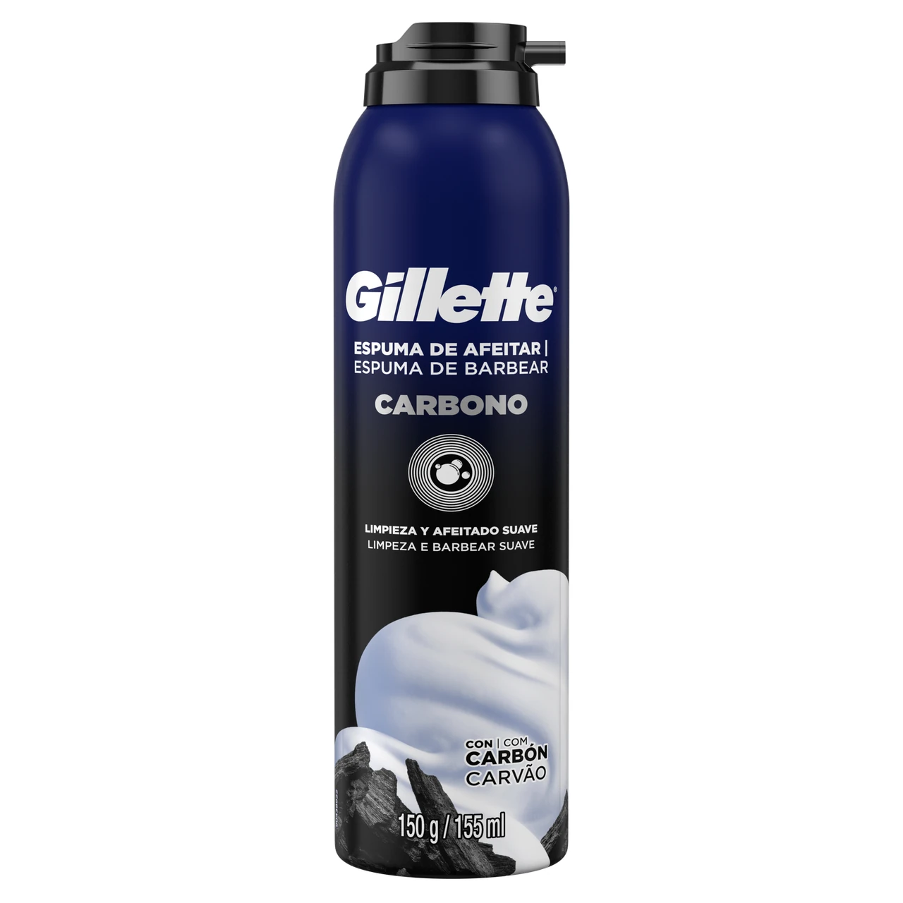 [80738075] GILLETTE ESPUMA CARBONO 150G x 12 Uds.