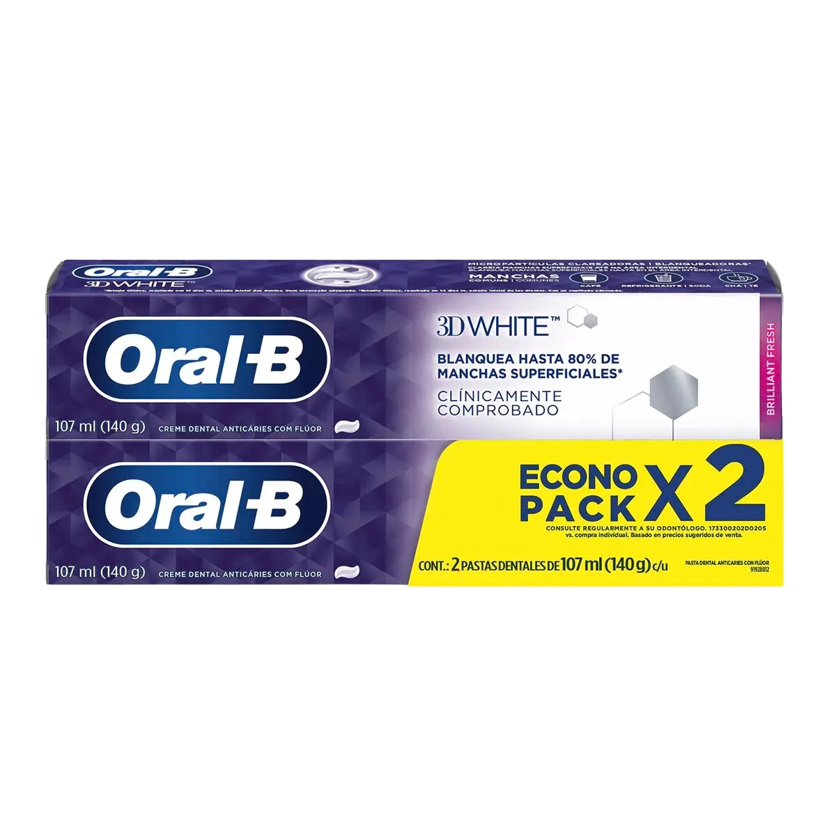 [80679826] ORALB CREMADENT 3D-WHITE 2PACK 200G x 12 Uds.