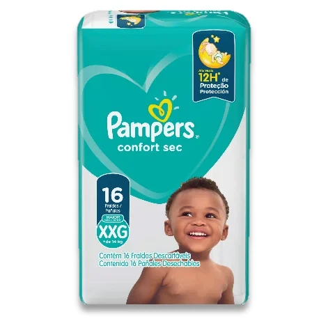 [80347948] PAMPERS PAÑALES CONFORT SEC XXG 432 G x 8 Uds.