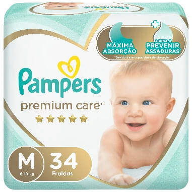 [80680480] PAMPERS PAÑALES PREMIUM CARE MED 763 G x 4 Uds.