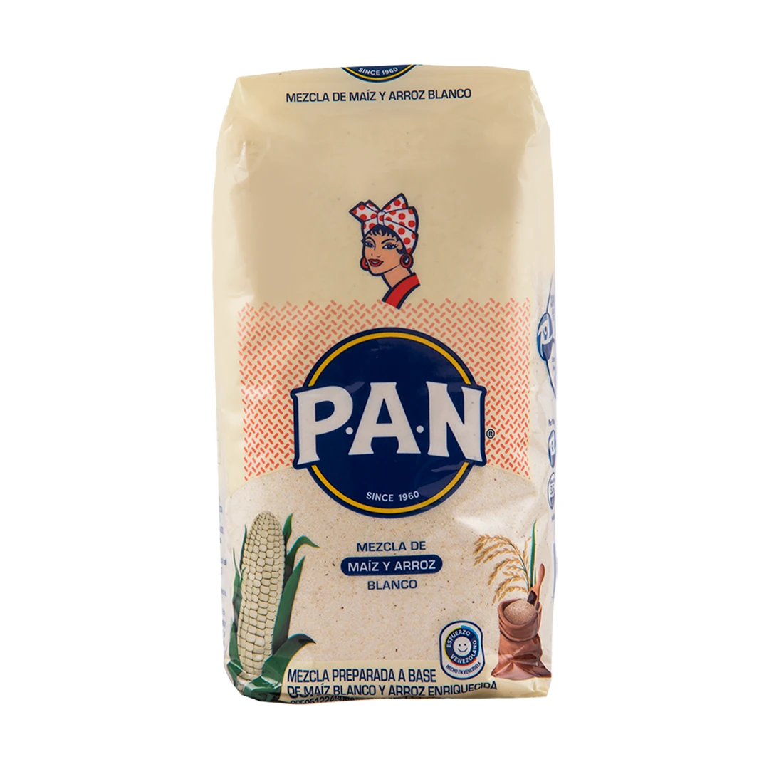 [H173] HARINA MEZCLA MAIZ BLANCO Y ARROZ 1 KG x 20 Uds BOPP 20 (E)